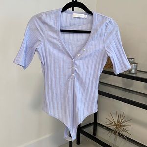 Jonathan Simkhai henley bodysuit size small